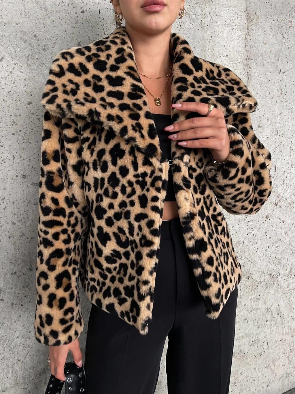 Bg Leopar Kürk Ceket